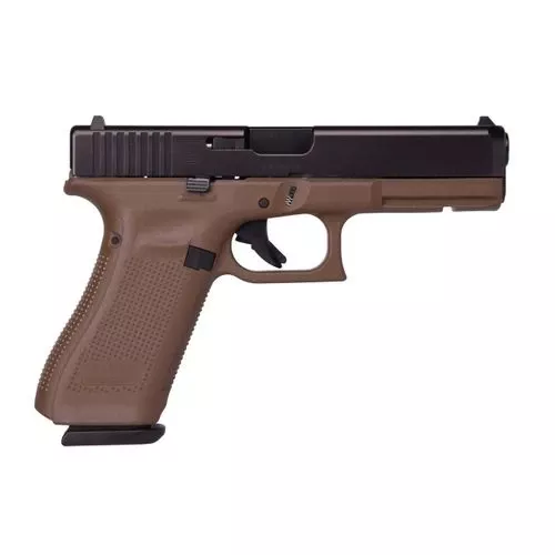 Glock 17 Gen 5 9mm Flat Dark Earth Frame Fixed Sights 17rd Mag