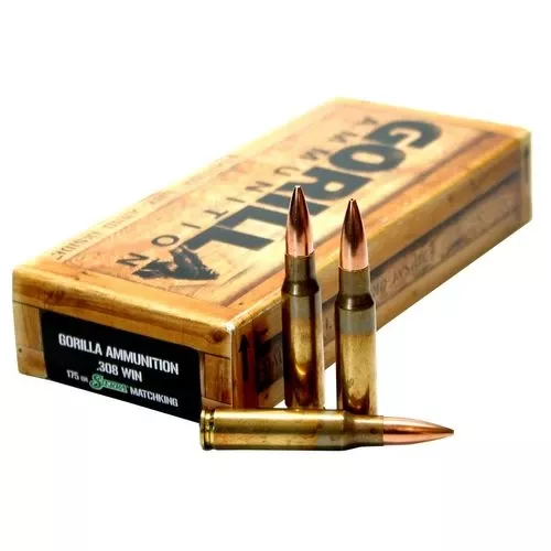 Gorilla GA308175SMK Gorilla Match308 Win 175 gr Sierra MatchKing 20 Bx/ 10 Cs