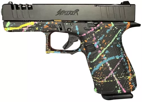 Great Lakes Firearms GL19SBLK Striker9mm 15+1 4" Front/Rear Serrations Cerakote Splatter Black