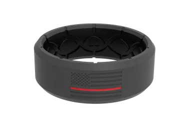 Groove Life Zeus Edge American Hero Ring w/ Anti-stretch™ Technology -Red Line Deep Stone Grey