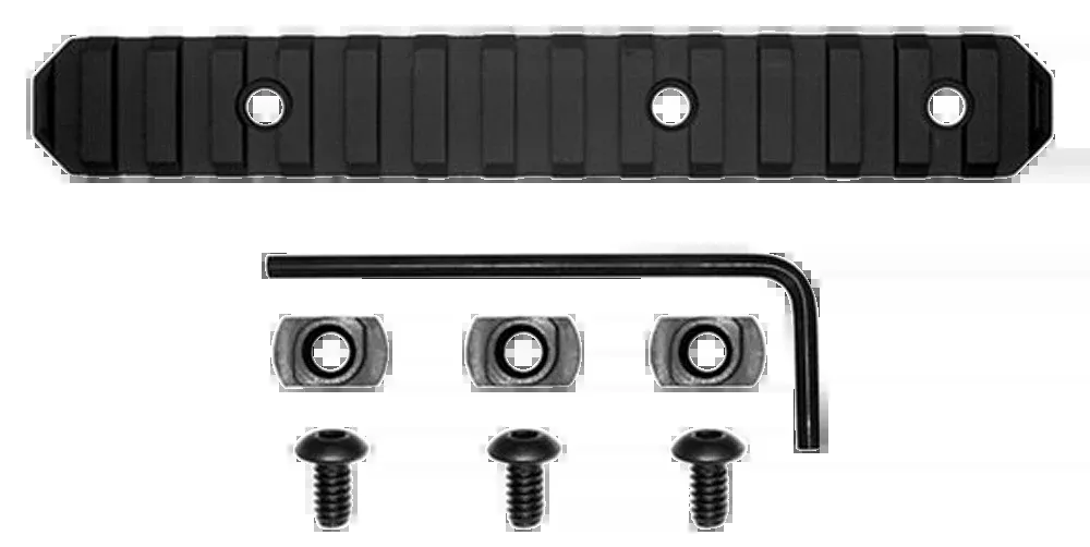 GrovTec GTSW239 6" 15-Slot M-LOK Picatinny Rail Black Anodized