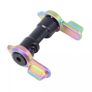 Guntec USA AR-15 Multi Degree Short Throw Ambi Safety - Matte Rainbow PVD Finish