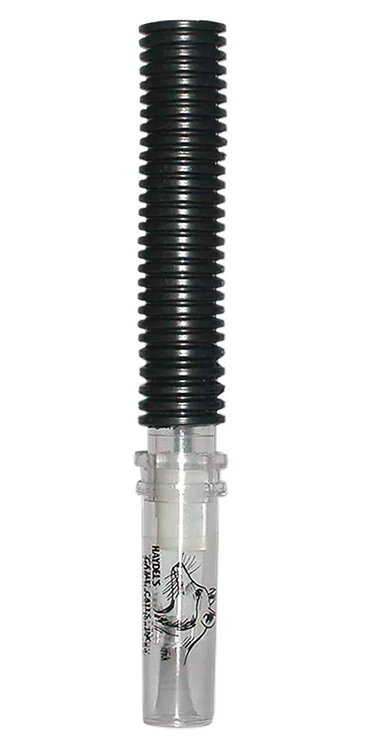 Haydel's Game Calls CH92 Coyote HowlerTube Call Coyote Sounds Attracts Dominate Dogs Clear/Black Plastic