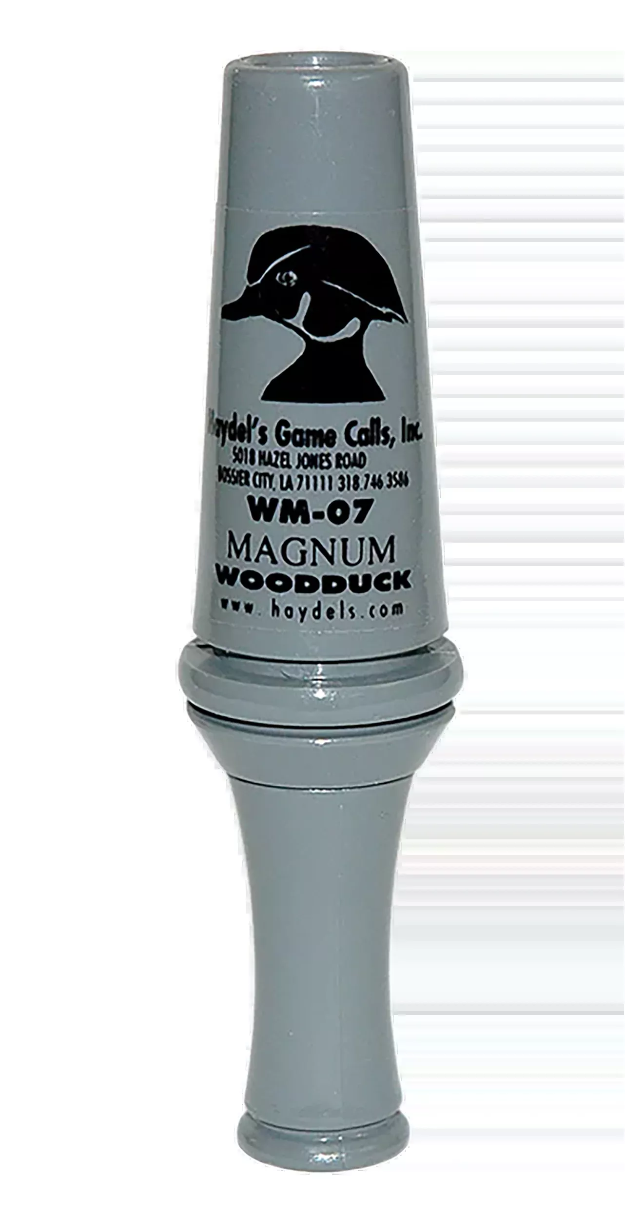 Haydels WM07 Magnum Open Wood Duck Call Single Reed Gray Acrylic