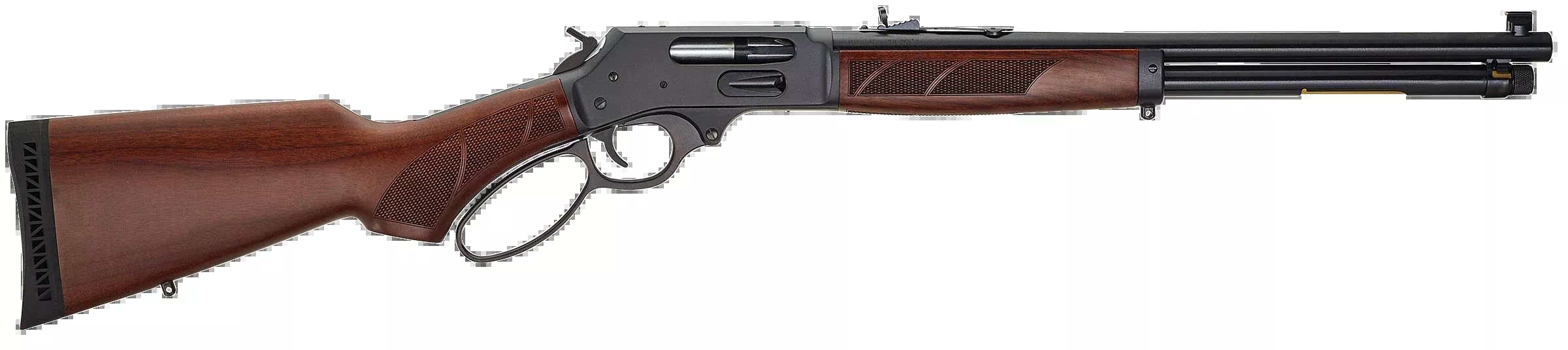 Henry H010G Side Gate 45-70 Gov 4+1 18.43 Blued Steel Barrel & Receiver, American Walnut Stock Right Hand Lever-Action Rifle