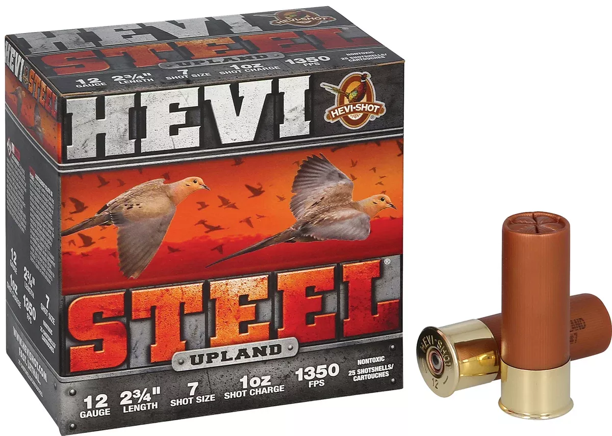 HEVI-Shot HS61227Upland 12Gauge 2.75" 1oz 7Shot 25 Per Box/10 Case