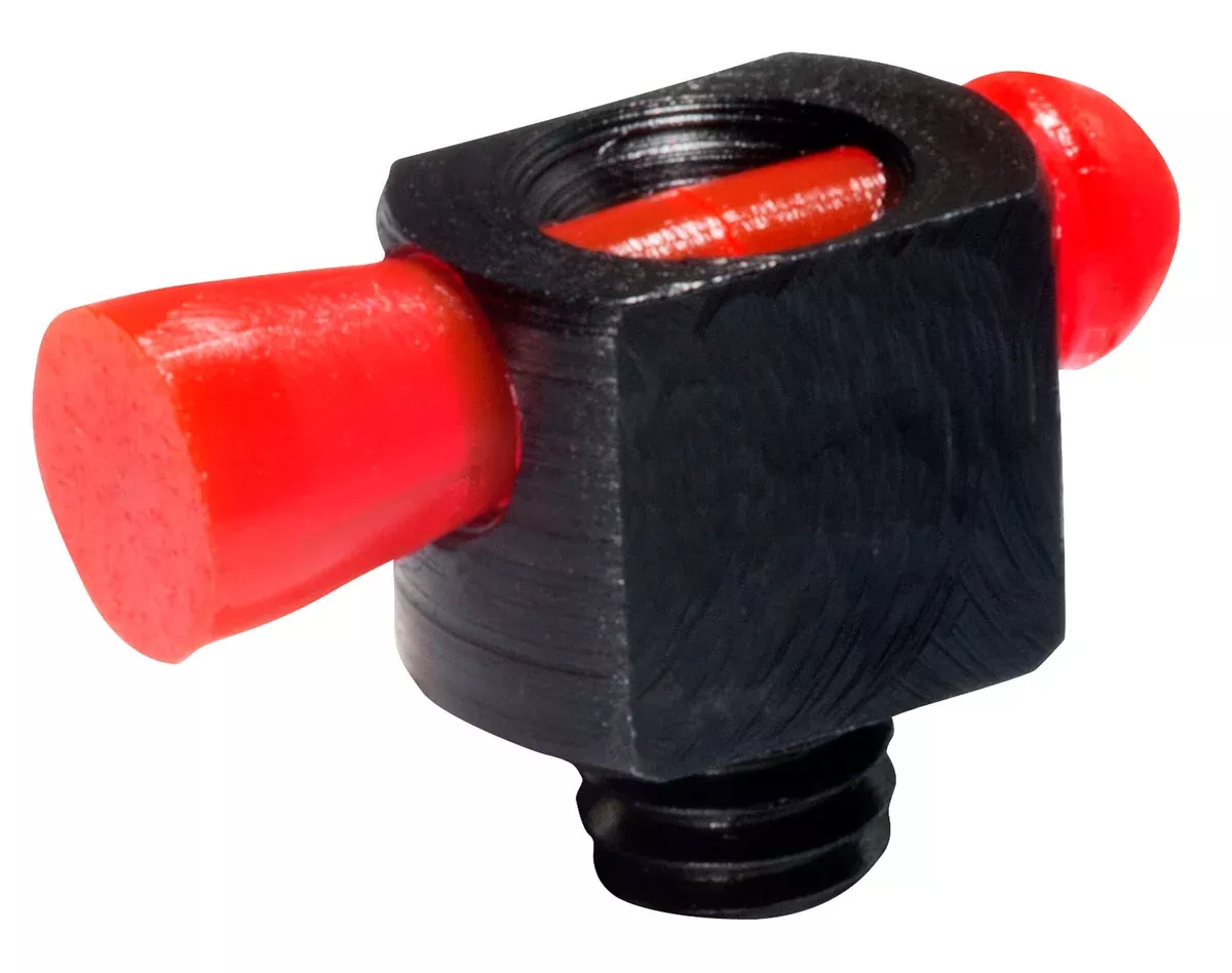 HiViz BD1008R Spark II Bead Replacement Front SightBlack | Red Fiber Optic Universal Threads