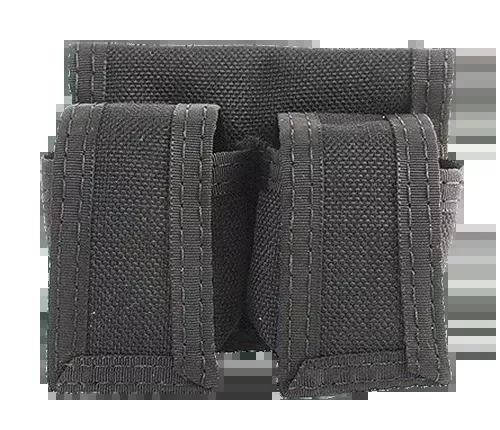 HKS 100B Double Speedloader Case Cordura Black Hook & Loop
