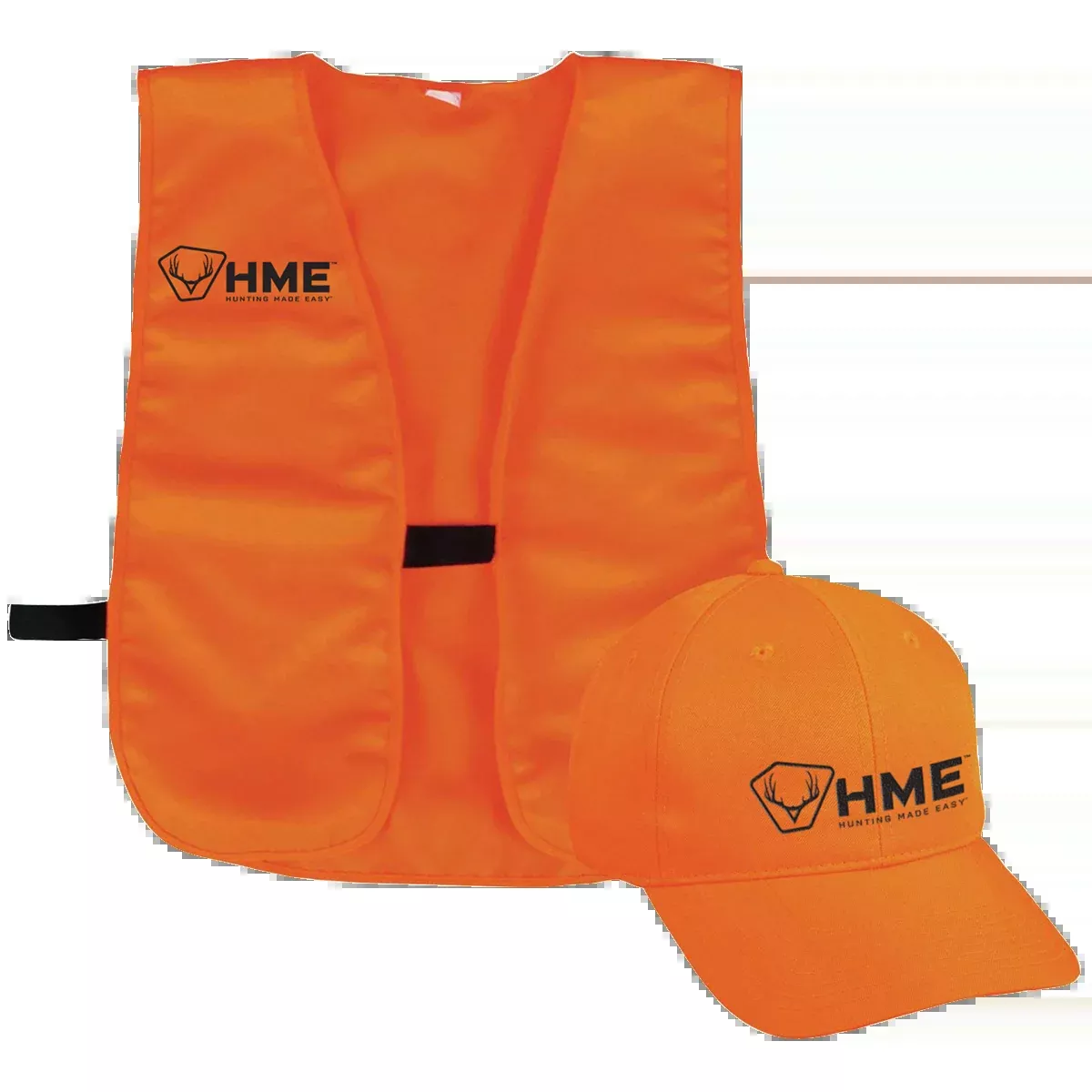 HME Safety Vest and Cap Blaze Orange OSFA 100% Polyester