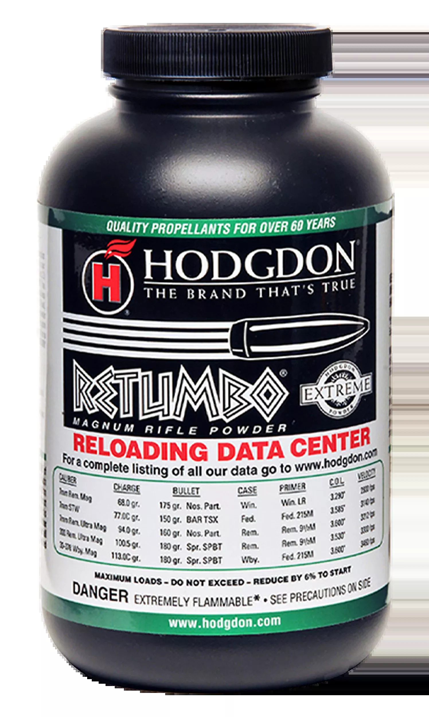 Hodgdon Retumbo Extreme Smokeless Rifle Powder 8 lbs