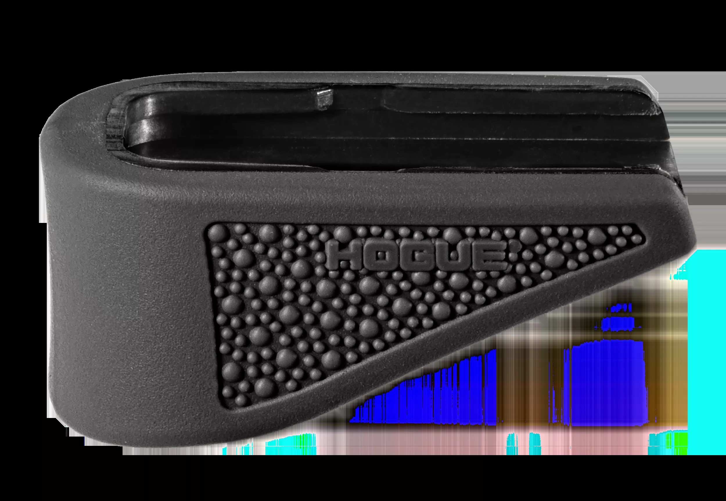 Hogue 18230Extension Base Pad Fits Glock 43 Compatible w/ 6rd Magazine Black Overmolded Rubber