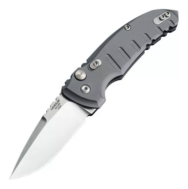 Hogue A01-MicroSwitch Automatic Folder - Gray Handle - 2.75" Blade - CPM-154