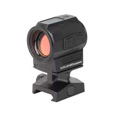 Holosun SCRS-GR-MRS Green Dot Sight - Fits 509T Footprint, Green Ring & 2 MOA Dot, Matte Black Finish, Black, Solar with 2032 Battery