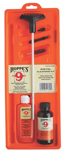 Hoppes PCO40B Pistol Cleaning Kit 10mm Auto/40 Cal Pistol Nylon Bristles Clamshell Pkg