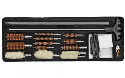 Hoppes UAC76 Universal Accessory Cleaning Kit Multi-Caliber/Silver Hard Case