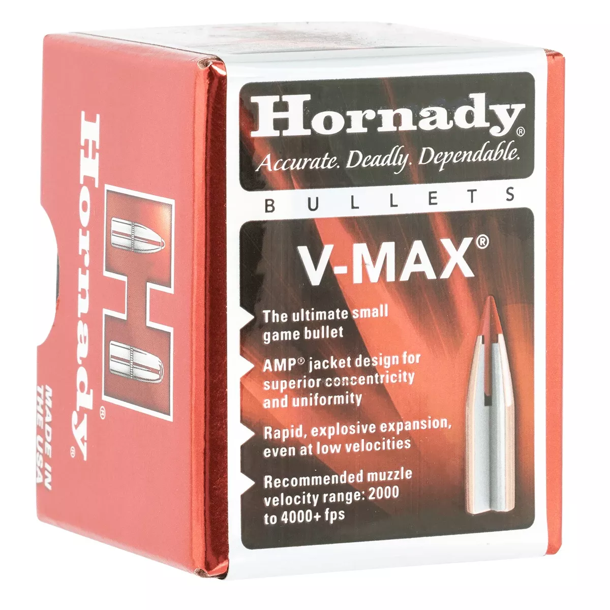 Hornady 21710 V-Max 17 Cal .172 20 gr V Max 100 Per Box