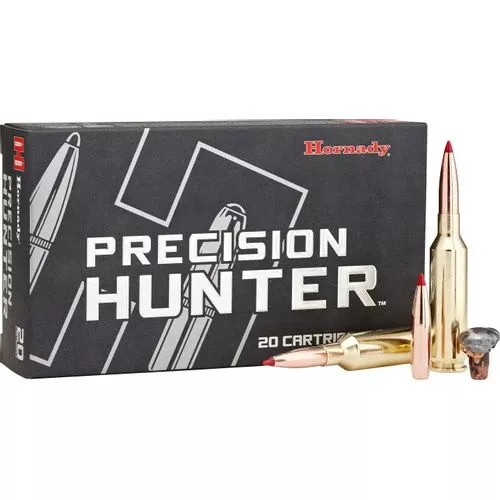 Hornady 80552 Precision Hunter7mm WSM 162 gr Extremely Low Drag-eXpanding 20 Bx/ 10 Cs