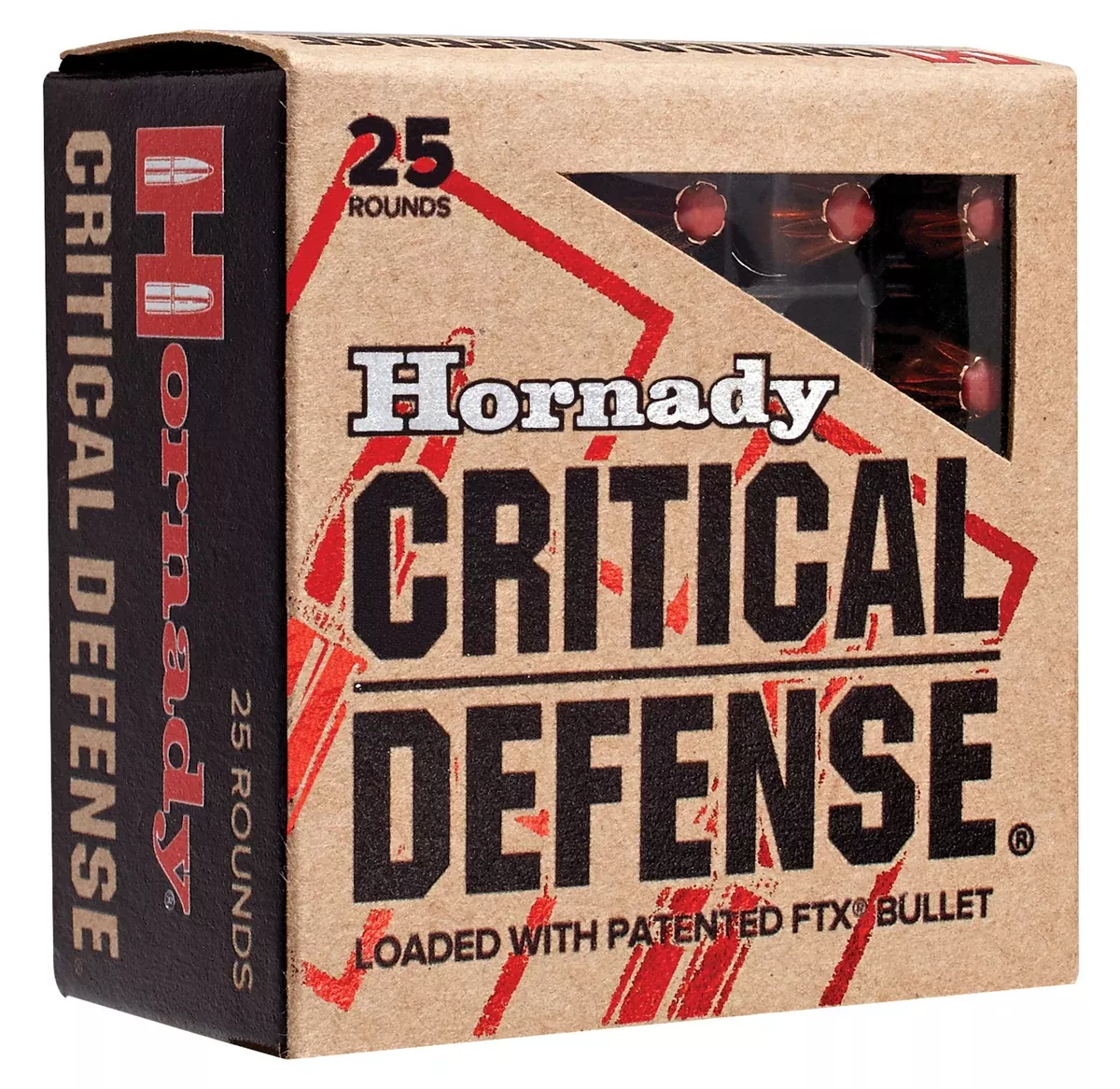 Hornady 90500 Critical Defense357Mag 125gr Hornady Flex Tip eXpanding 25 Per Box/10 Case