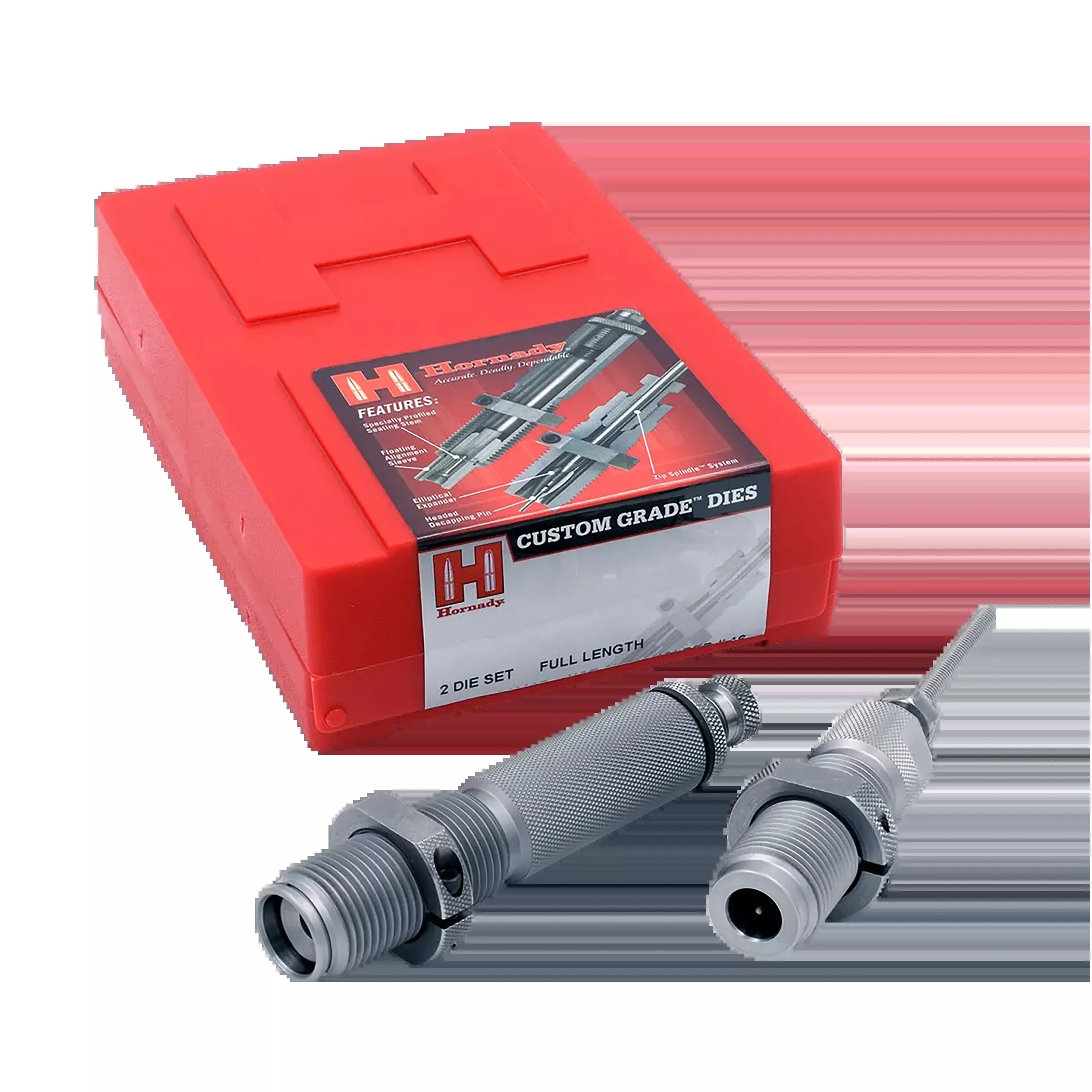 Hornady Custom Grade Full Length 2-Die Rifle Reloading Die Set for 22 ARC (.224) 546213