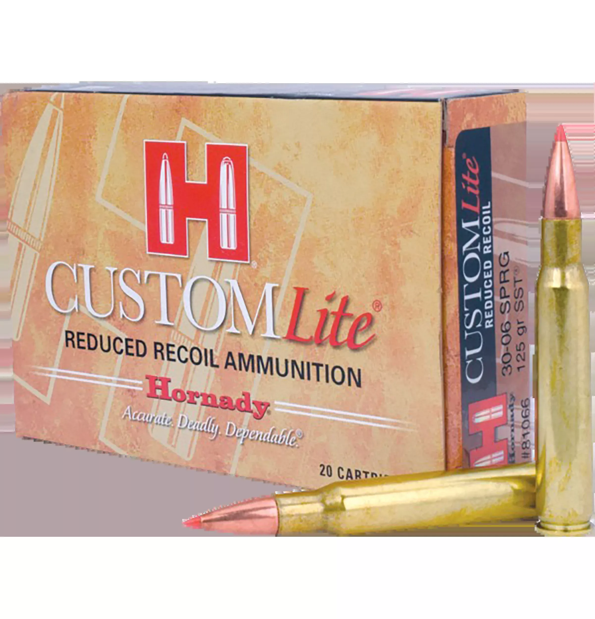 Hornady Custom Lite 30-06 Springfield 125gr SST - Box or Case