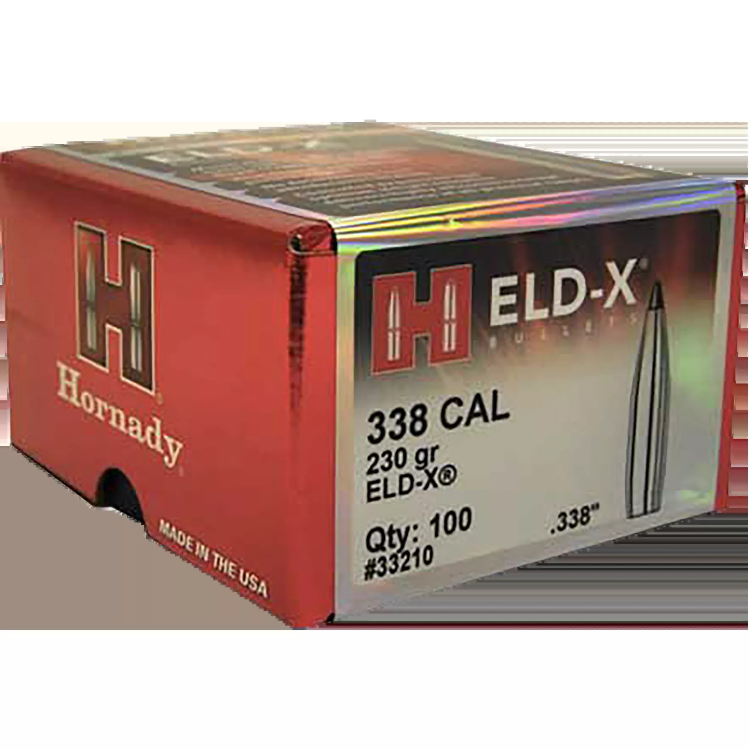 Hornady ELD-X .338 Cal 230gr Reloading Bullets - 100 Per Box