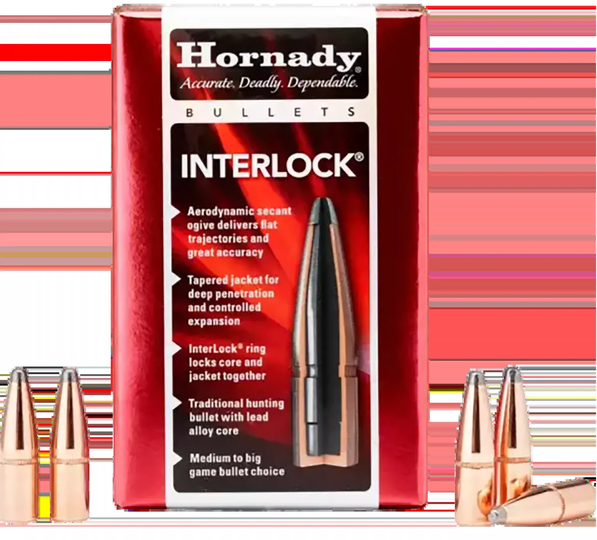 Hornady InterLock 7mm .284 139gr BTSP Reloading Bullets - 100/Box