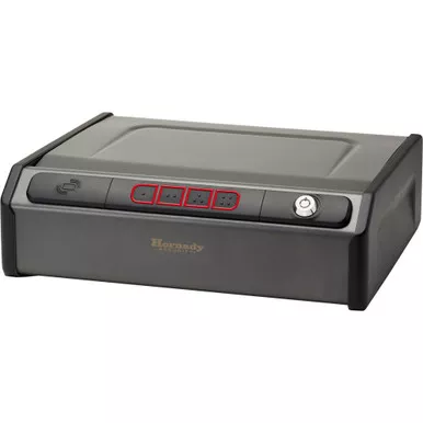Hornady RAPiD Safe Keypad Vault - Foam Interior, RFID, Keypad, Key Lock, Black, 13.1" x 11.0" x 3.9"