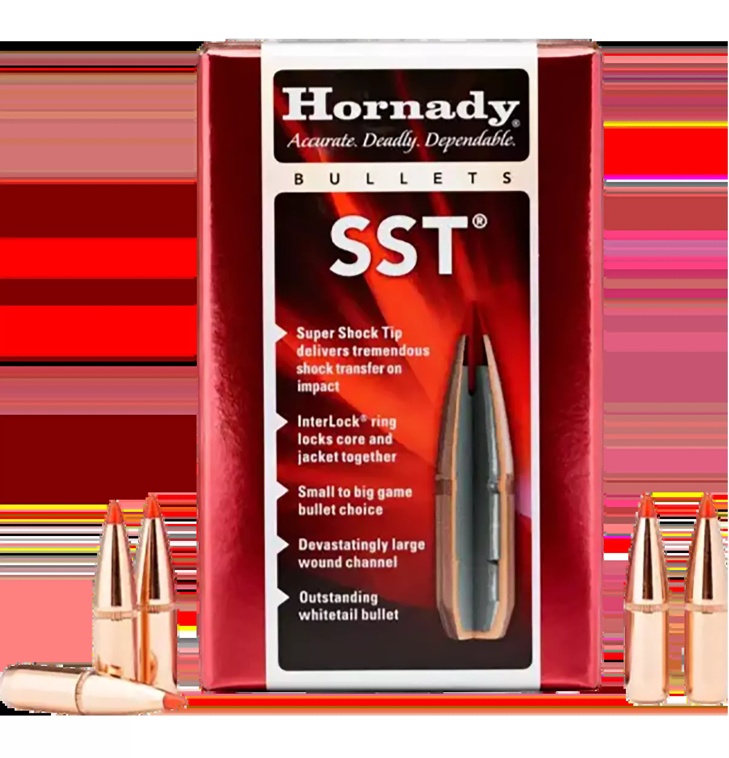 Hornady SST 8mm .323 170gr Super Shock Tip Reloading Bullets - 100/Box