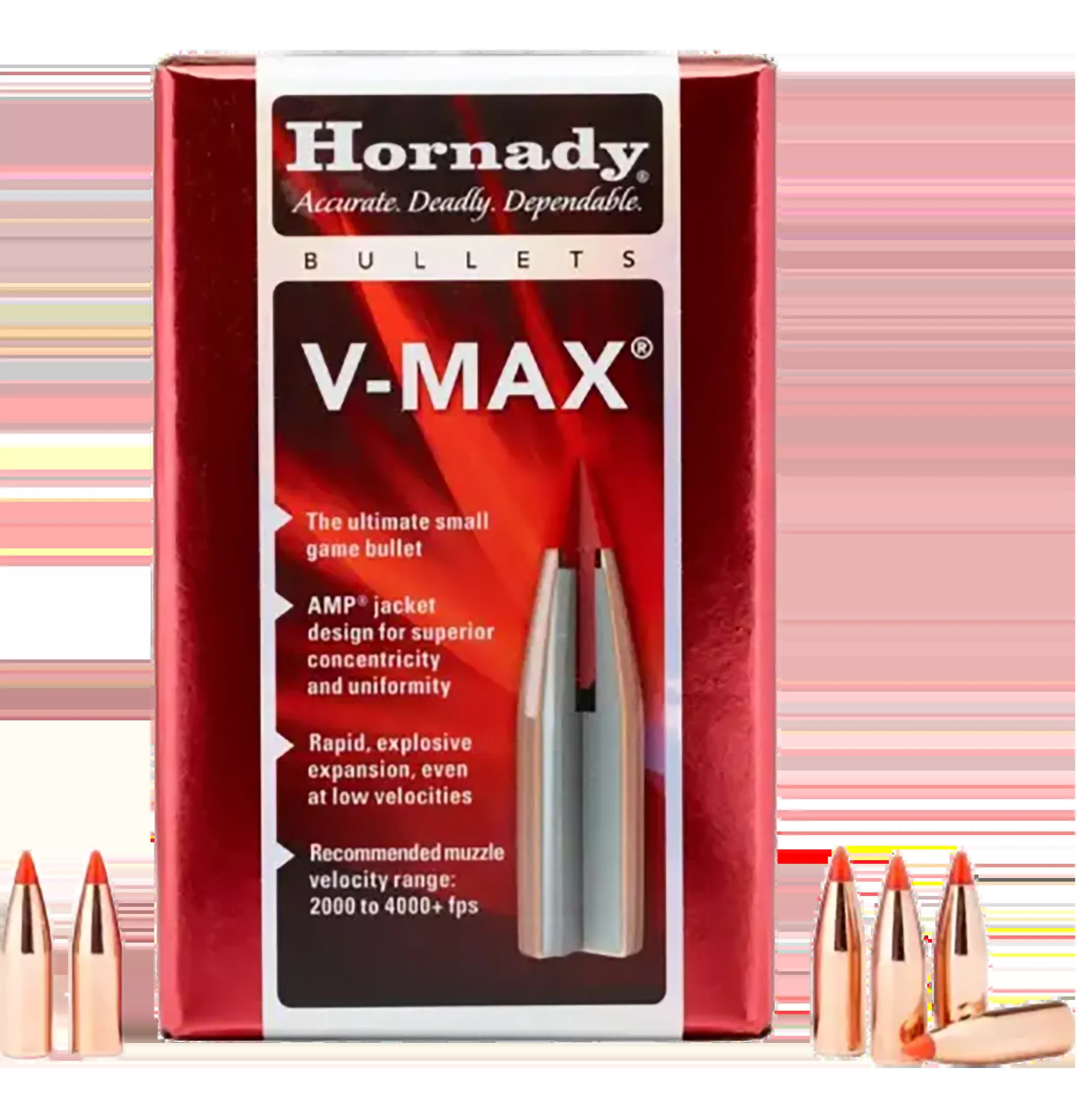 Hornady V-Max 20 Cal .204 32 gr Polymer Tip Reloading Bullets - 100/Box