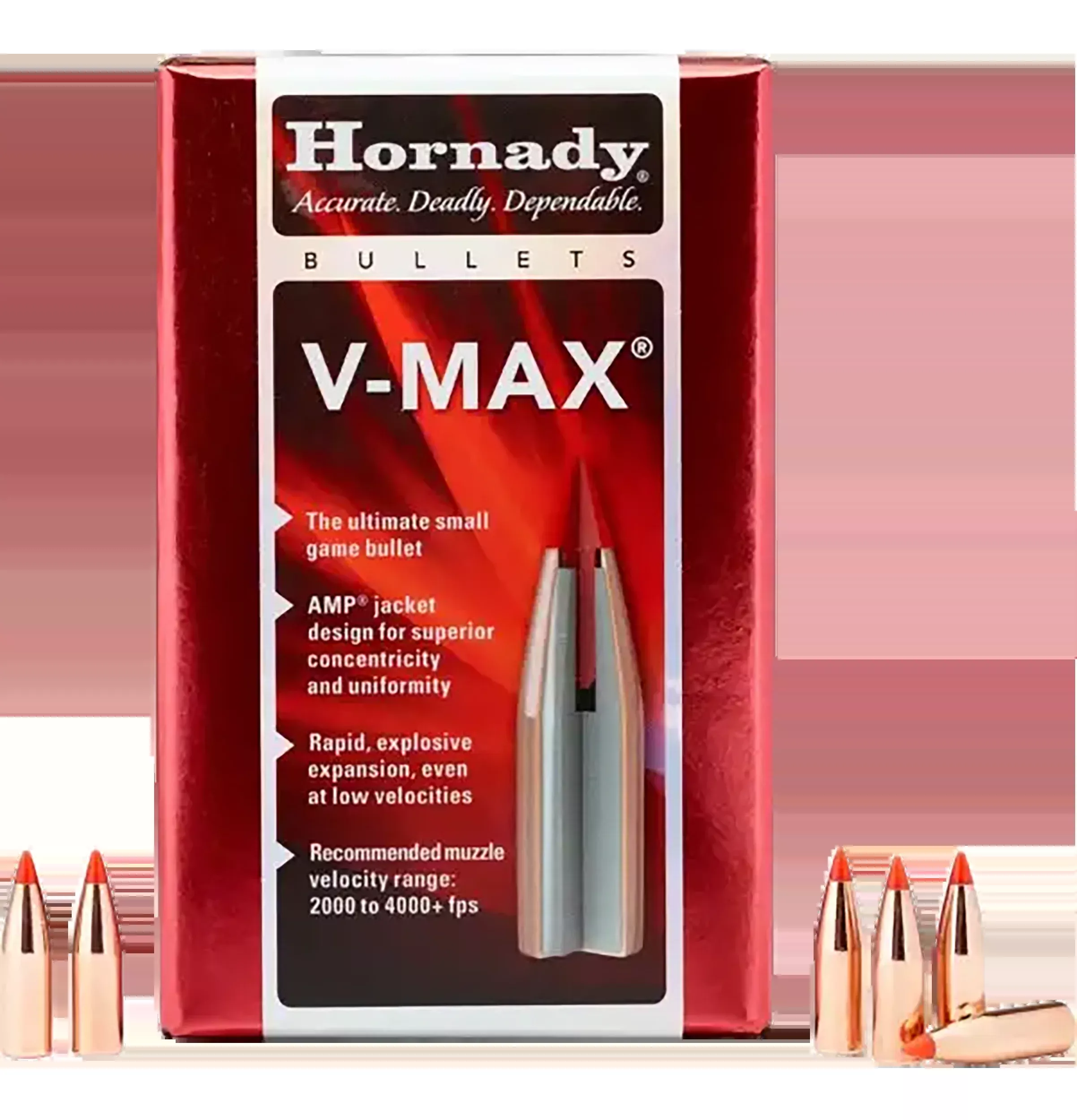 Hornady V-Max 7mm .284 120gr Polymer Tip Reloading Bullets - 100/Box