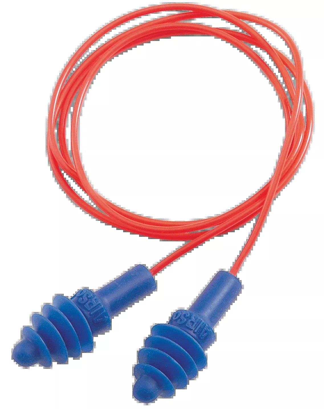 Howard Leight Air Soft R01521 27 dB Corded Foam Ear Plugs Behind The Neck Blue Ear Buds w/Orange Cord - 2 Pair