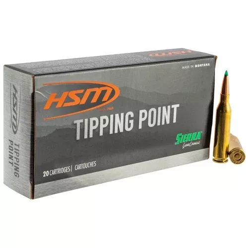 HSM 65CREEDMOOR4 Tipping Point6.5 Creedmoor 130 gr Sierra GameChanger 20 Bx/ 25 Cs