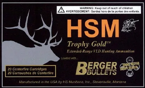 HSM Trophy Gold Extended Range 6mm Remington 95gr Berger Hunting VLD Match 20 Rd - Box or Case