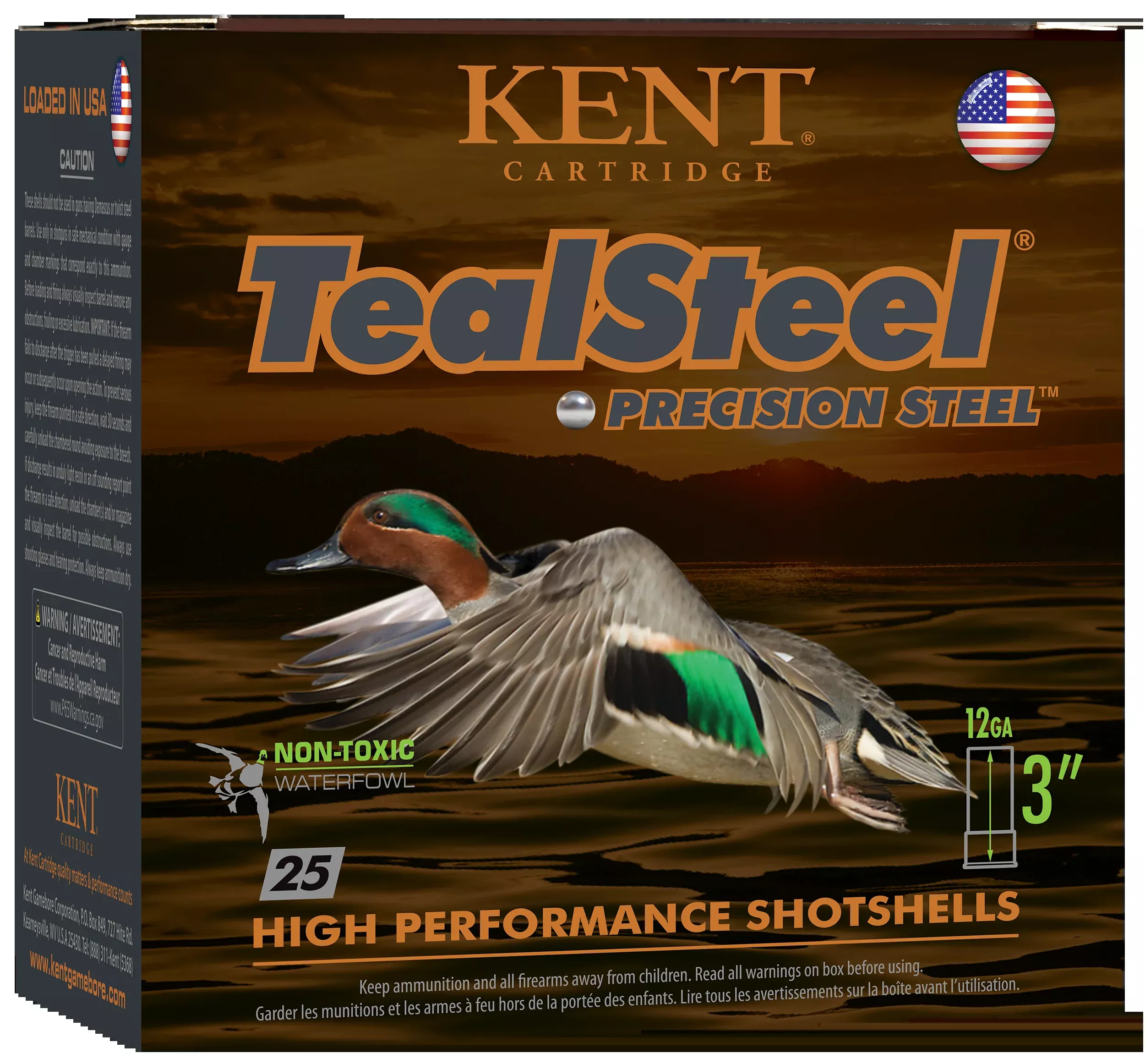 Kent Cartridge TealSteel Precision Steel 12 Gauge 3" 1-1/4 oz 6 Shot - Box or Case