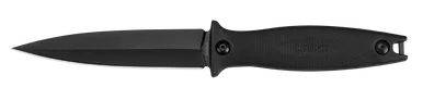 Kershaw 4007 Secret Agent Boot Knife - 4.4" Black Blade, Black GFN Handles, Molded Sheath
