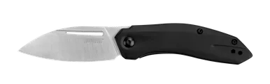 Kershaw 5505 Turismo KVT Assisted Flipper Knife - 2.9" D2 Satin Drop Point Blade, Black Oxide Stainless Steel Handles