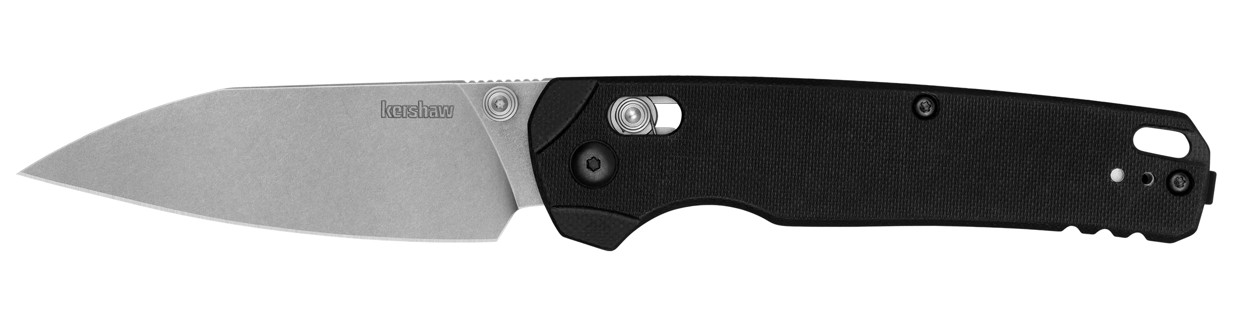 Kershaw 6110 Bel Air XL 3.40" Folding Plain Stonewashed CPM MagnaCut Steel Blade, Black Textured G10 Handle