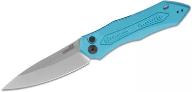 Kershaw Launch 6 AUTO Folding Knife - 3.75" CPM-154 Stonewashed Blade, Teal Aluminum Handles