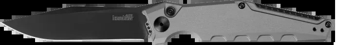 Kershaw Launch 7 3.75" Automatic Folding Clip Point Plain Black DLC CPM-154 - Gray Aluminum