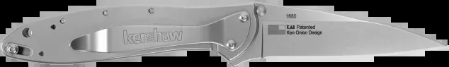 Kershaw Leek 1660 3" Folding Drop Point Plain Bead Blasted 14C28N Knife