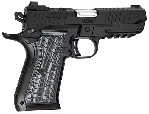 Kimber Mfg.,inc 3100017 KDS9C9mm 10+1 4.09" KimPro Black Front and Rear Serrations Stainless Steel Slide Black Gray and Black Crosshatch Cut G-10 Grip