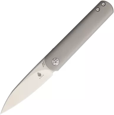 Kizer Knives Feist Front Flipper - 2.83" S35VN Drop Point Blade, Titanium Handles