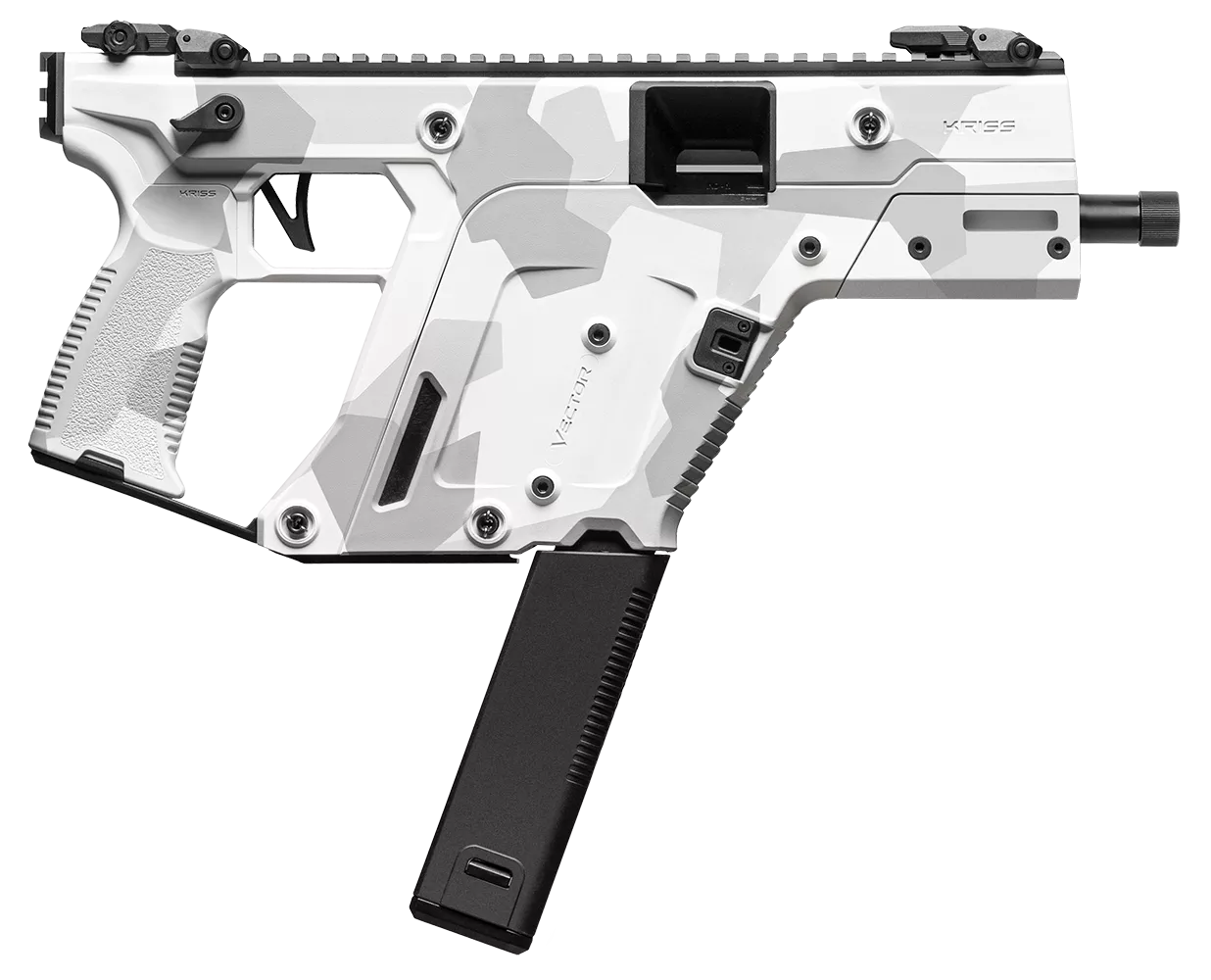 Kriss USA KV903PAD00 Vector SDP Gen3 9mm Luger 40+1 5.50" Black Nitride Threaded Barrel, Arctic Delta Cerakote Receiver w/Picatinny Rail, Rear Picatinny Rail, M-LOK Handguard, White Polymer Grip