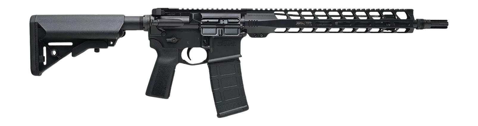 Lantac Usa 01-FA-223-RECON LA-SF15 Recon 223 Wylde 30+1 14.50" Black Nitride Threaded Barrel, Black Hardcoat Anodize Aluminum Receiver w/Picatinny Rail, M-LOK Handguard, B5 SOPMOD Black Polymer Stock,