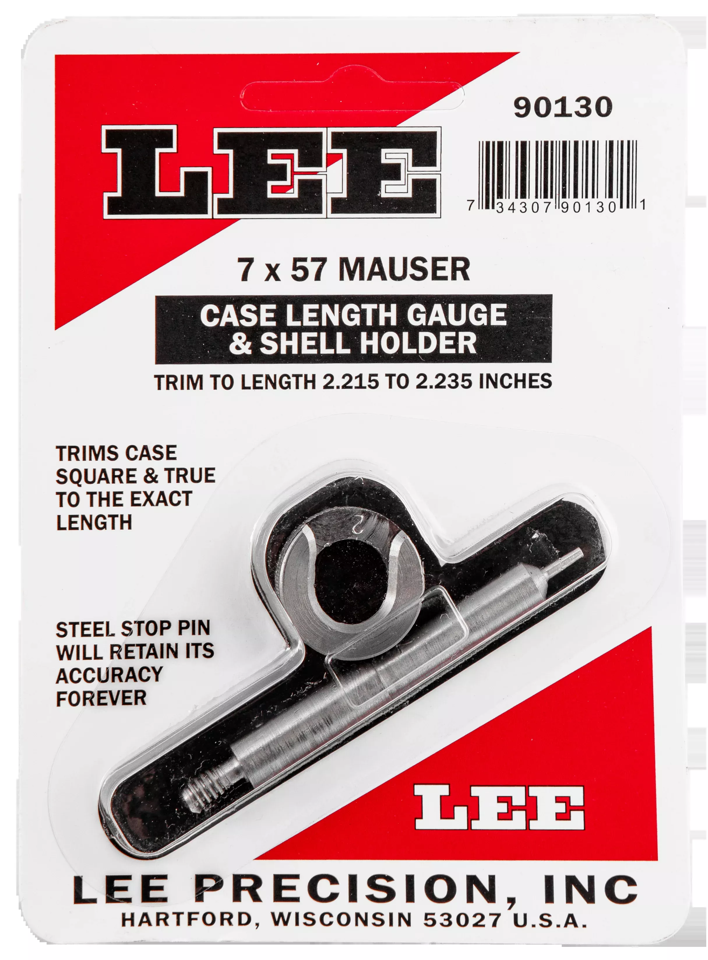 Lee 90130 Case Length Gauge w/ Shell Holder 7x57mm Mauser