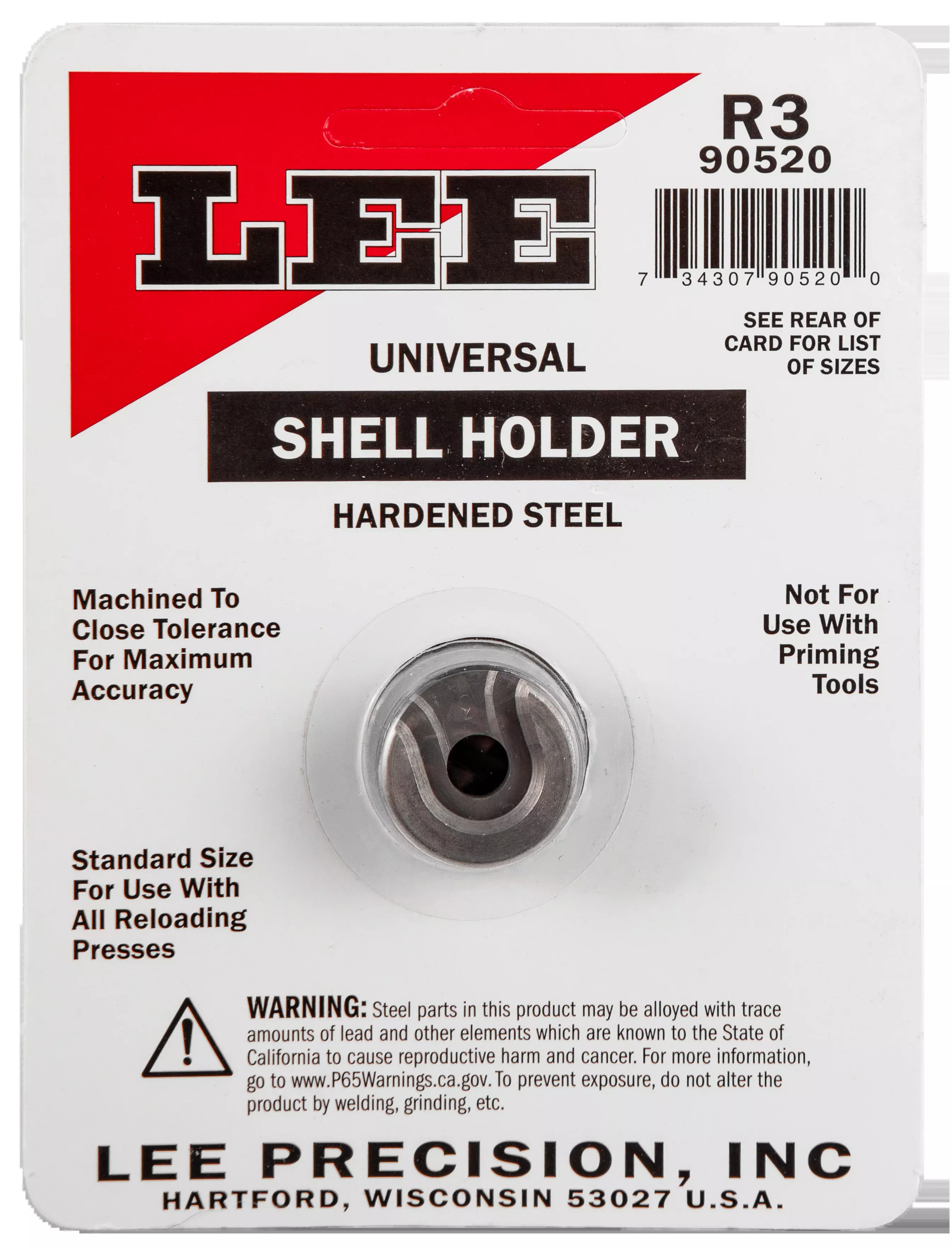 Lee Precision 90003 Universal Shell Holder #16R 7.62x54R / 500 S&W