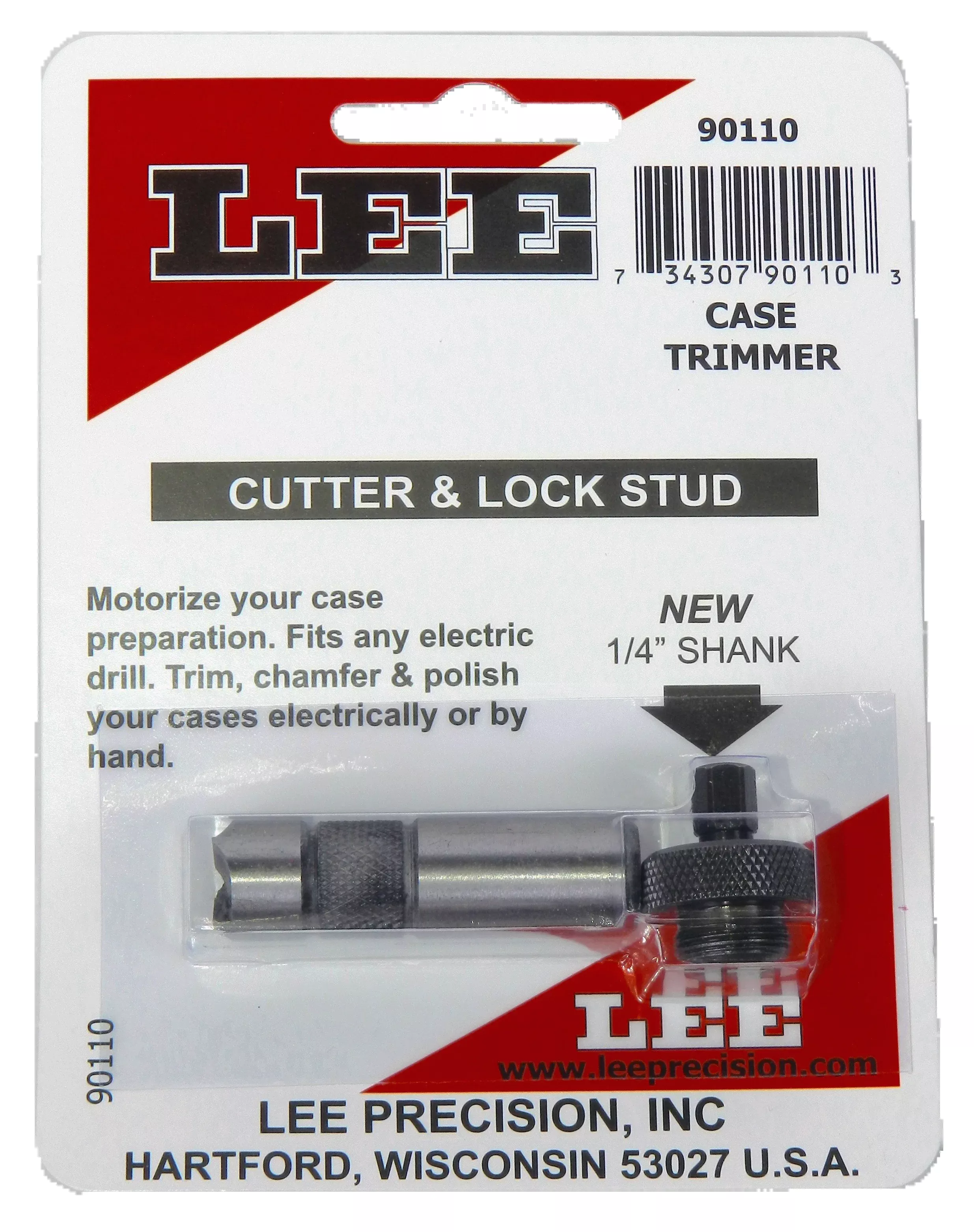 Lee Precision Cutter & Lock Stud Case Trimmer 90110 Stainless Steel