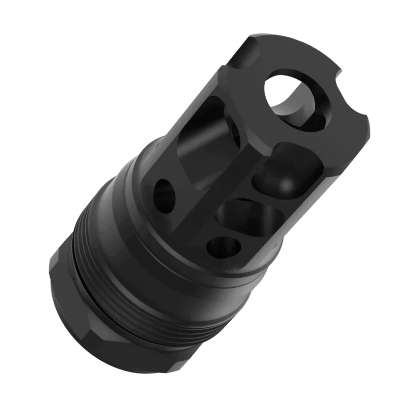 Liberty Precision Machine LPM-2009 Liberty Bell Muzzle Brake Black Stainless Steel 1/2"x28 Threads 1.70"