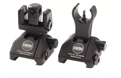LWRC Skirmish Sights Front and Rear Set - Black 7075 Aluminum - 200-0065A01