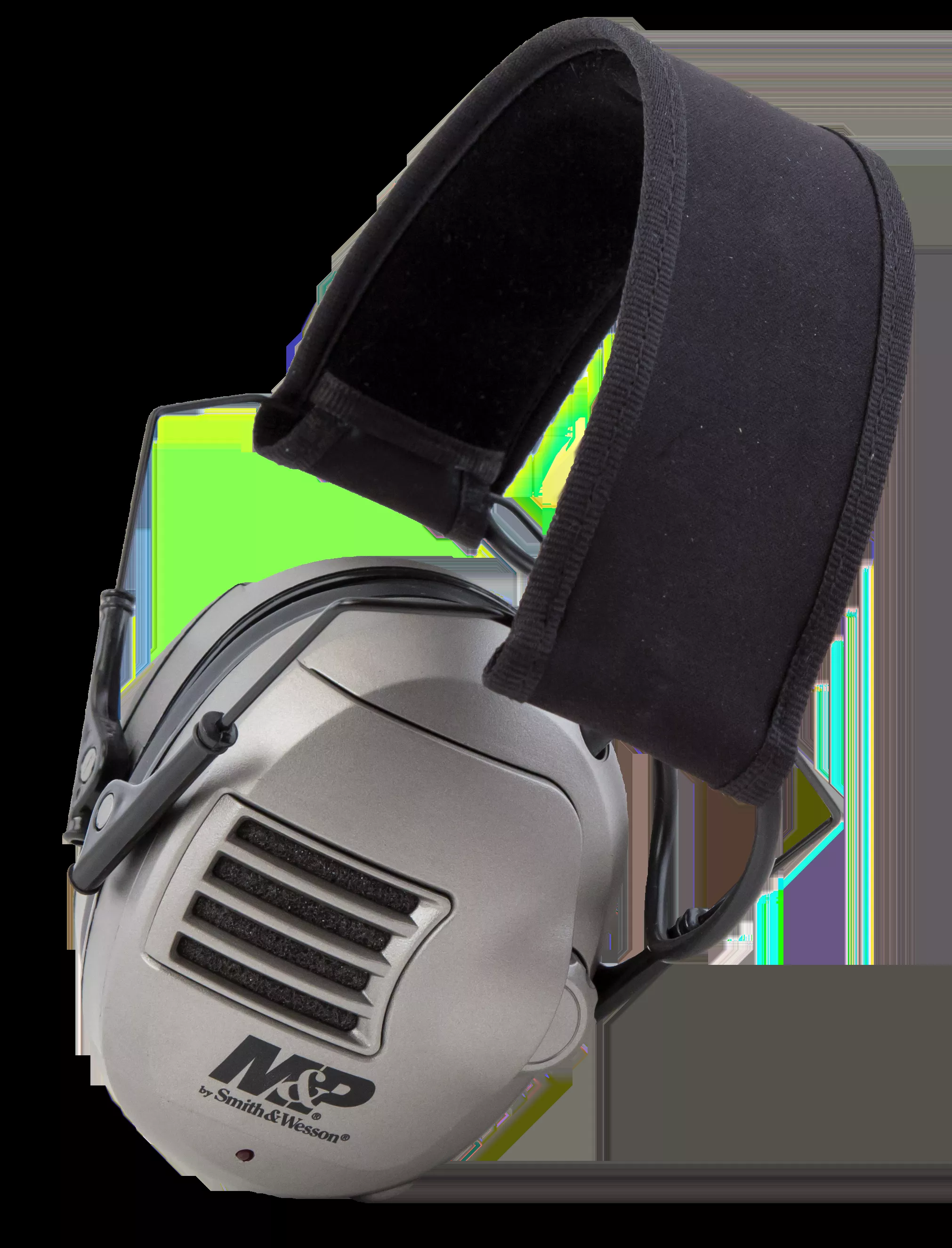 M&P Accessories 110041 Alpha Electronic Muff Polymer 23 dB Over the Head Gray/Black Adult 1 Pair